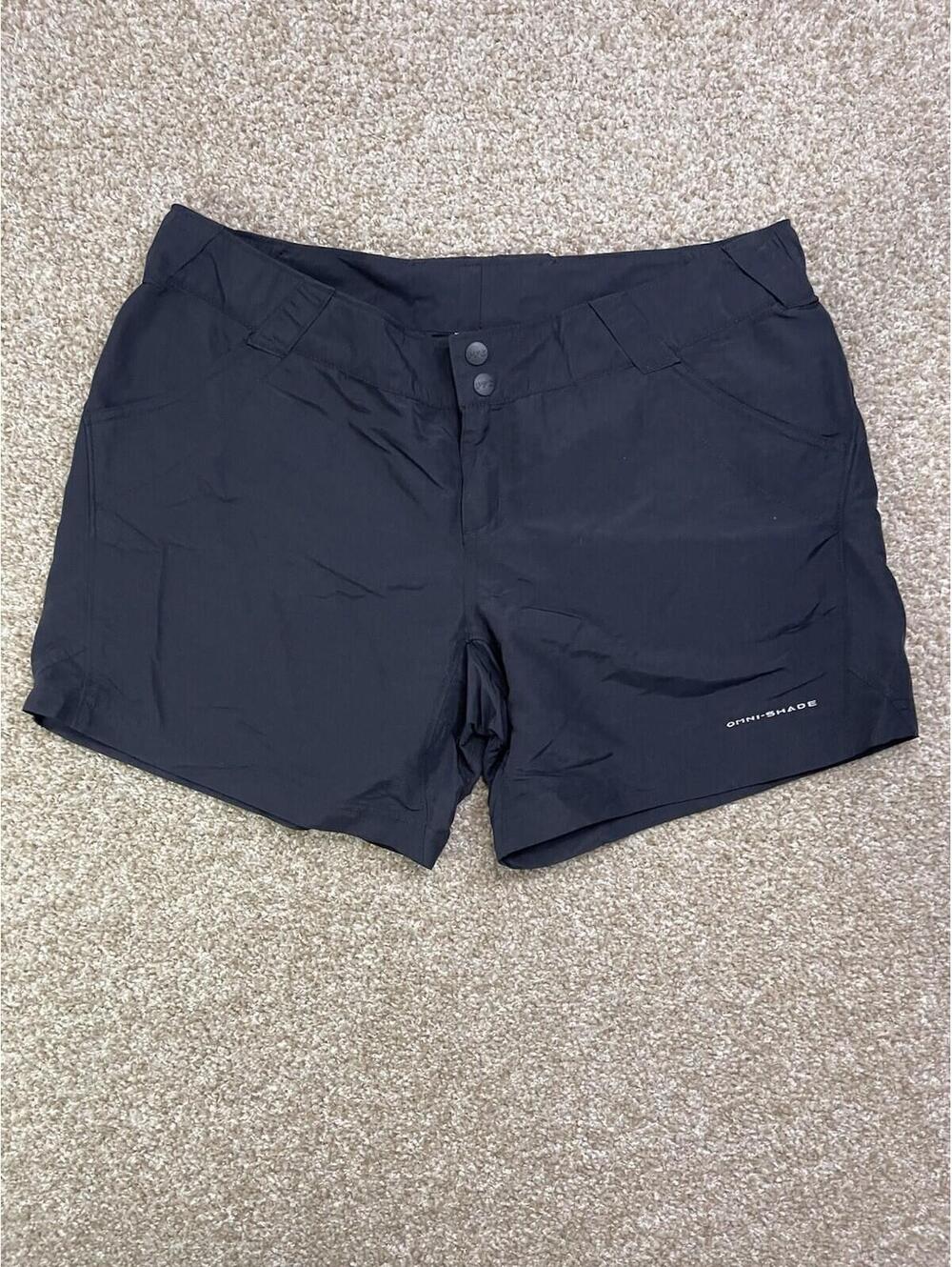 COLUMBIA PFG Shorts Size XL Black Nylon Elastane Women's Activewear Fishing